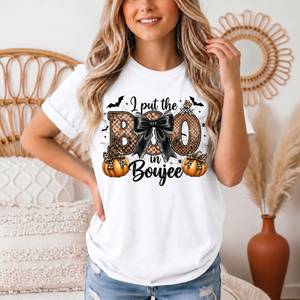 I Put the Boo in Boujee Halloween Graphic Tee