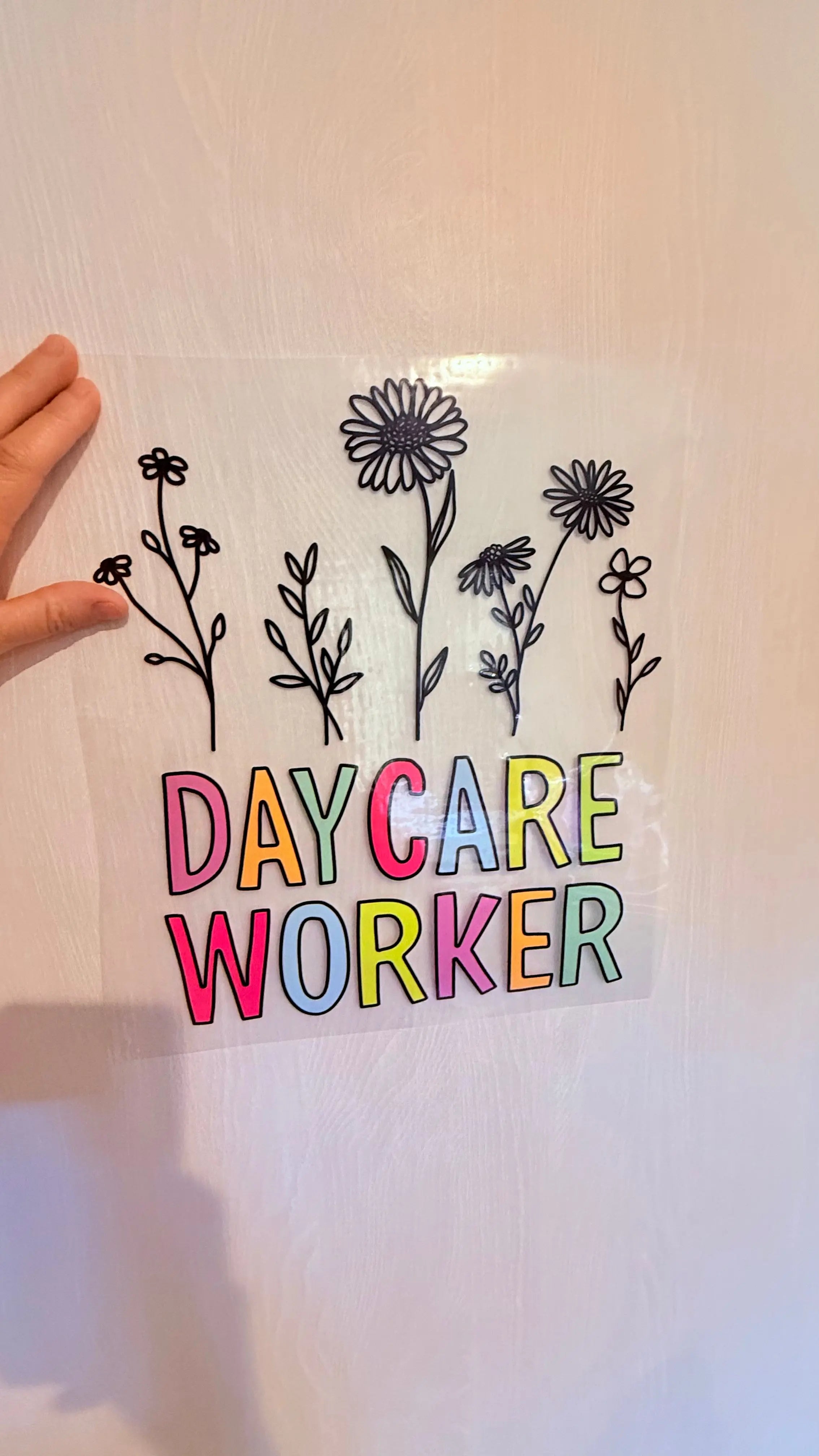 Daycare worker flowers K's Crafty Vibes Co.