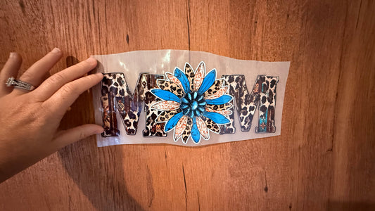 Mom turquoise flower