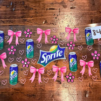 #840 Pink bows with can soda K's Krafty Barn