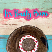 65mm Silicone Round Ring- printed/ patterns K's Krafty Barn