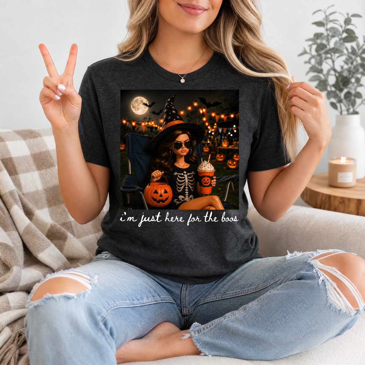 Just Here for the BOOS Premium Graphic Tee