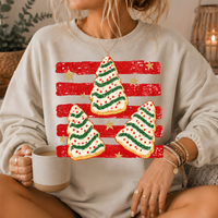 Christmas Tree Snack Cake Crewneck Sweatshirt