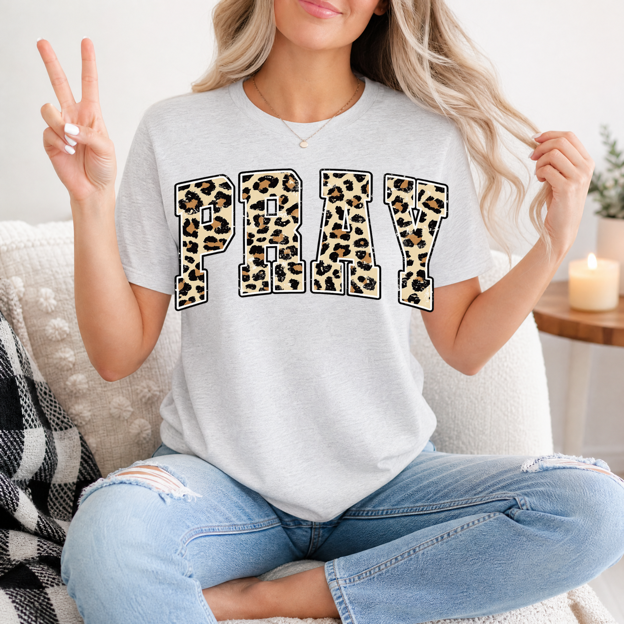 Cheetah PRAY Premium Graphic Tee