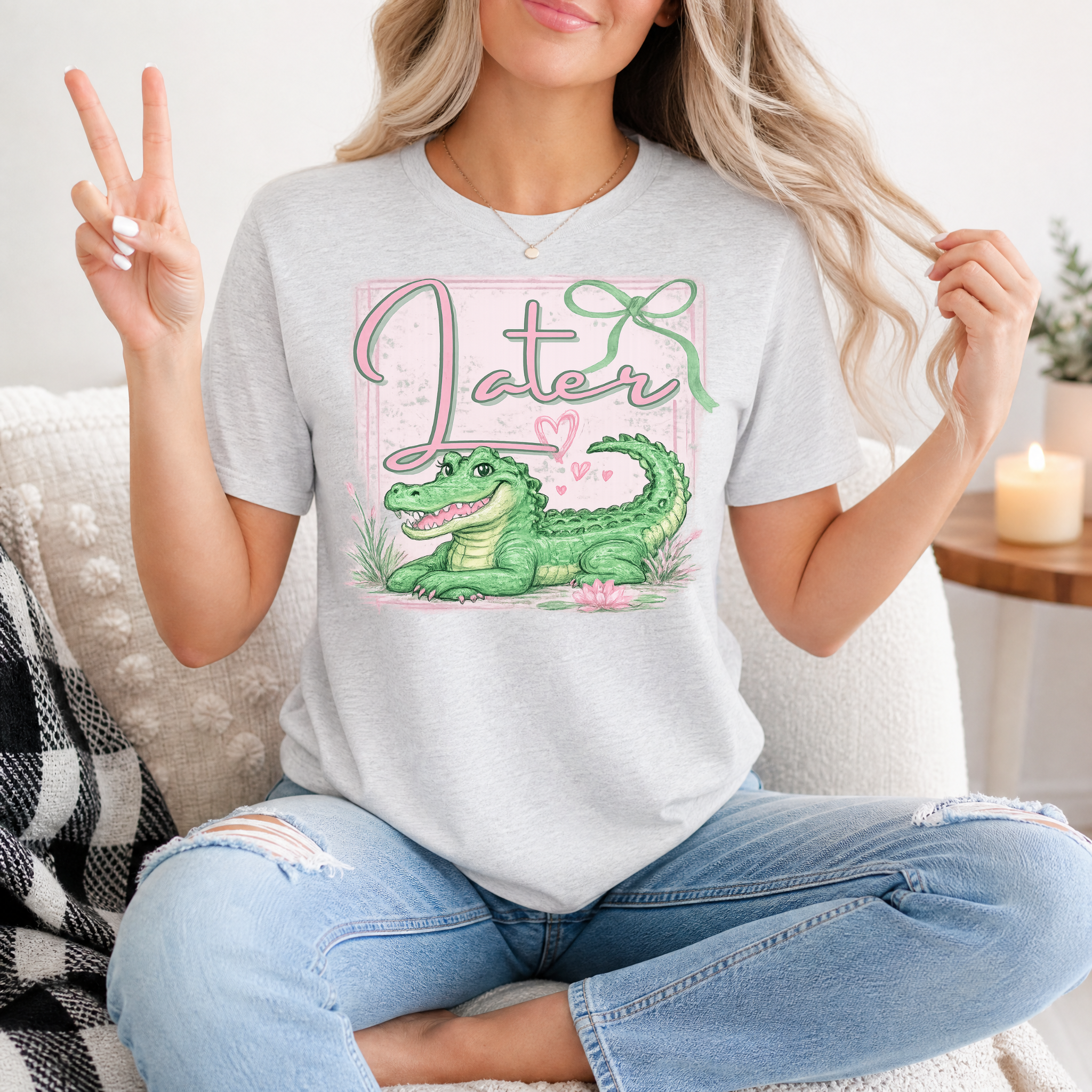 Precious Later Gator Girly Premium Graphic Tee
