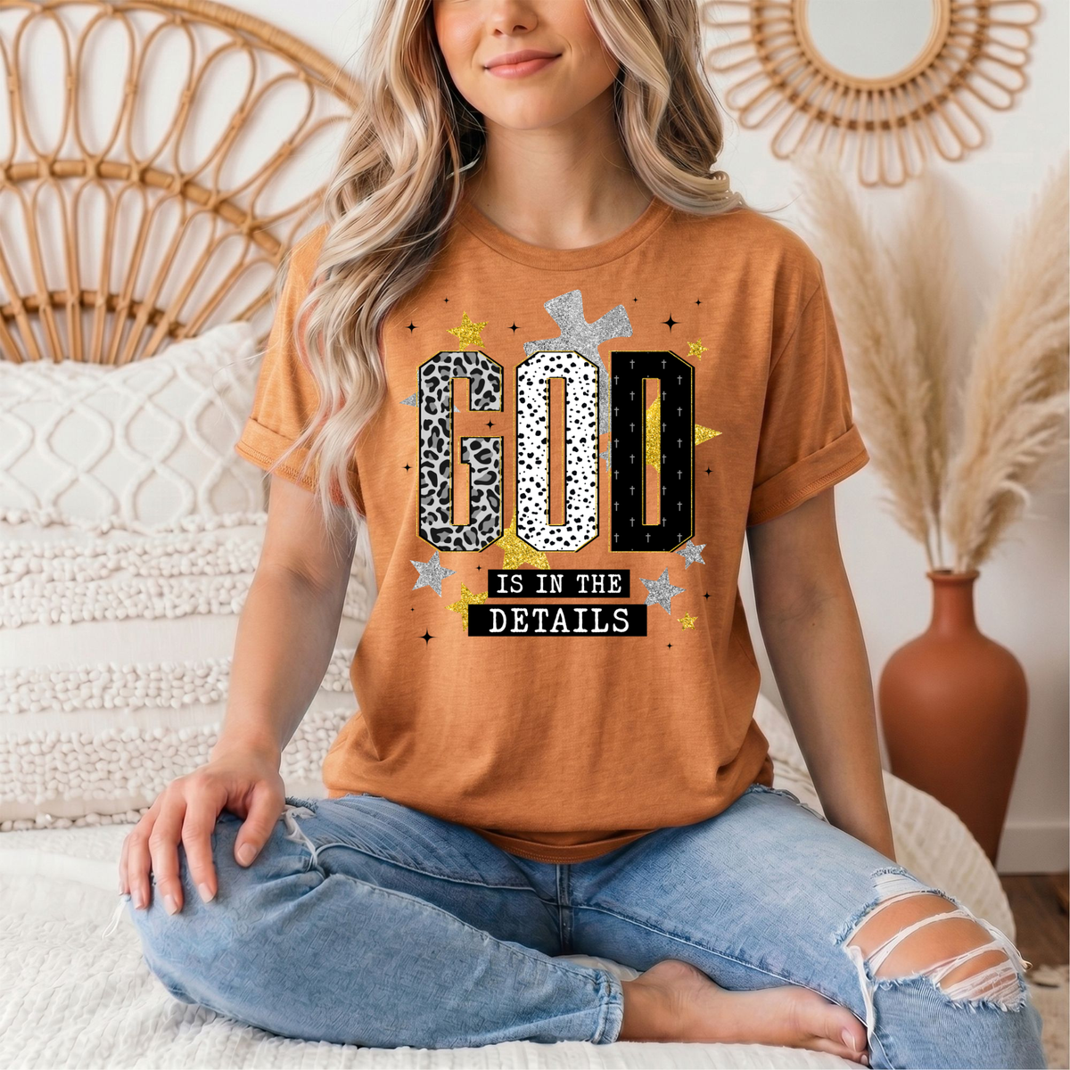 God Is in the Details Christian Graphic Tee