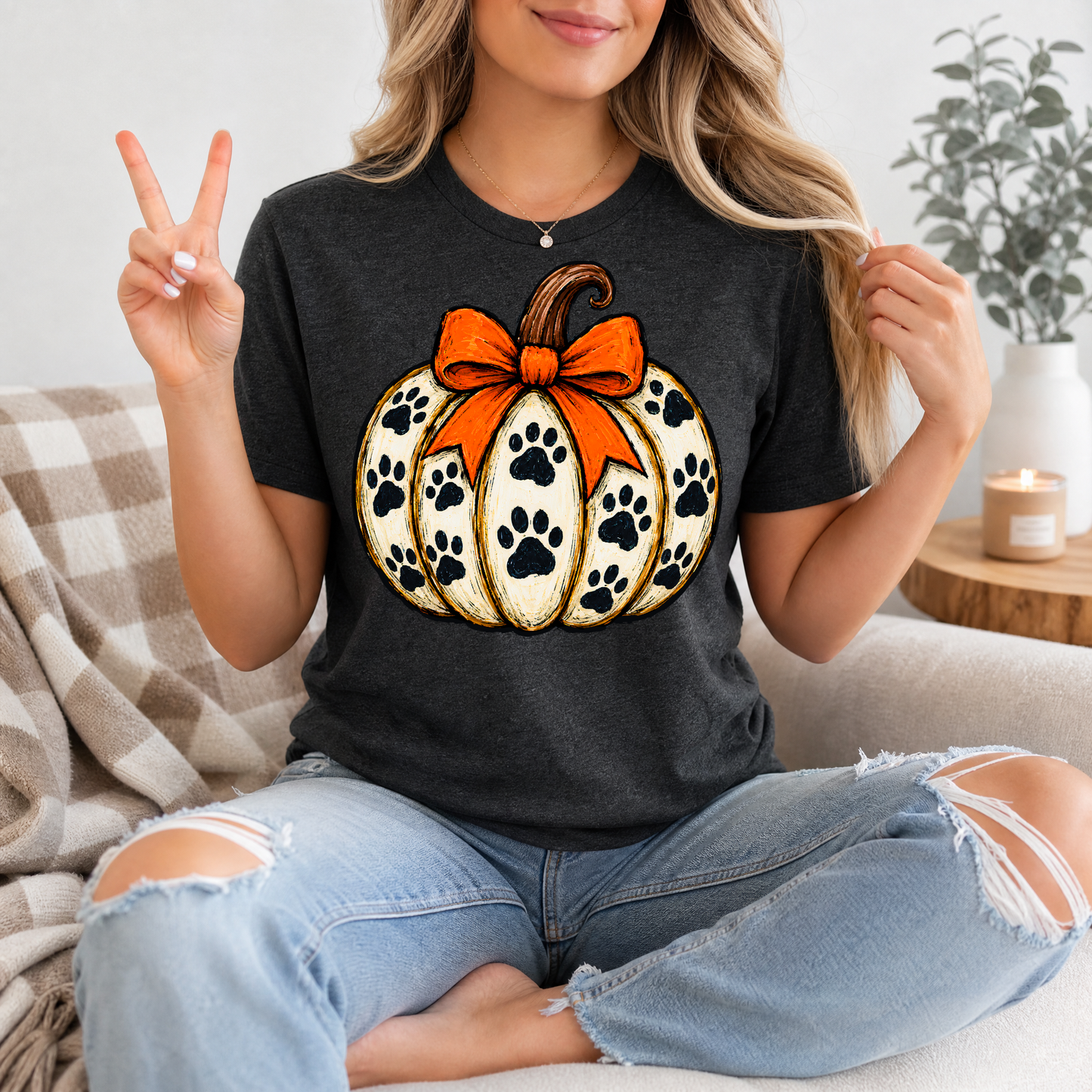 Paw Pumpkin Premium Graphic Tee