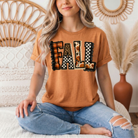 Fall Plaid Leopard & Floral Patchwork Graphic Tee