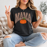 Gingham Mama Pumpkin Premium Graphic Tee