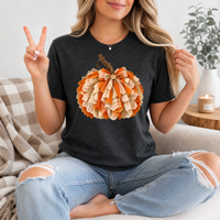 Rustic Lace & Ribbon Pumpkin Graphic Tee
