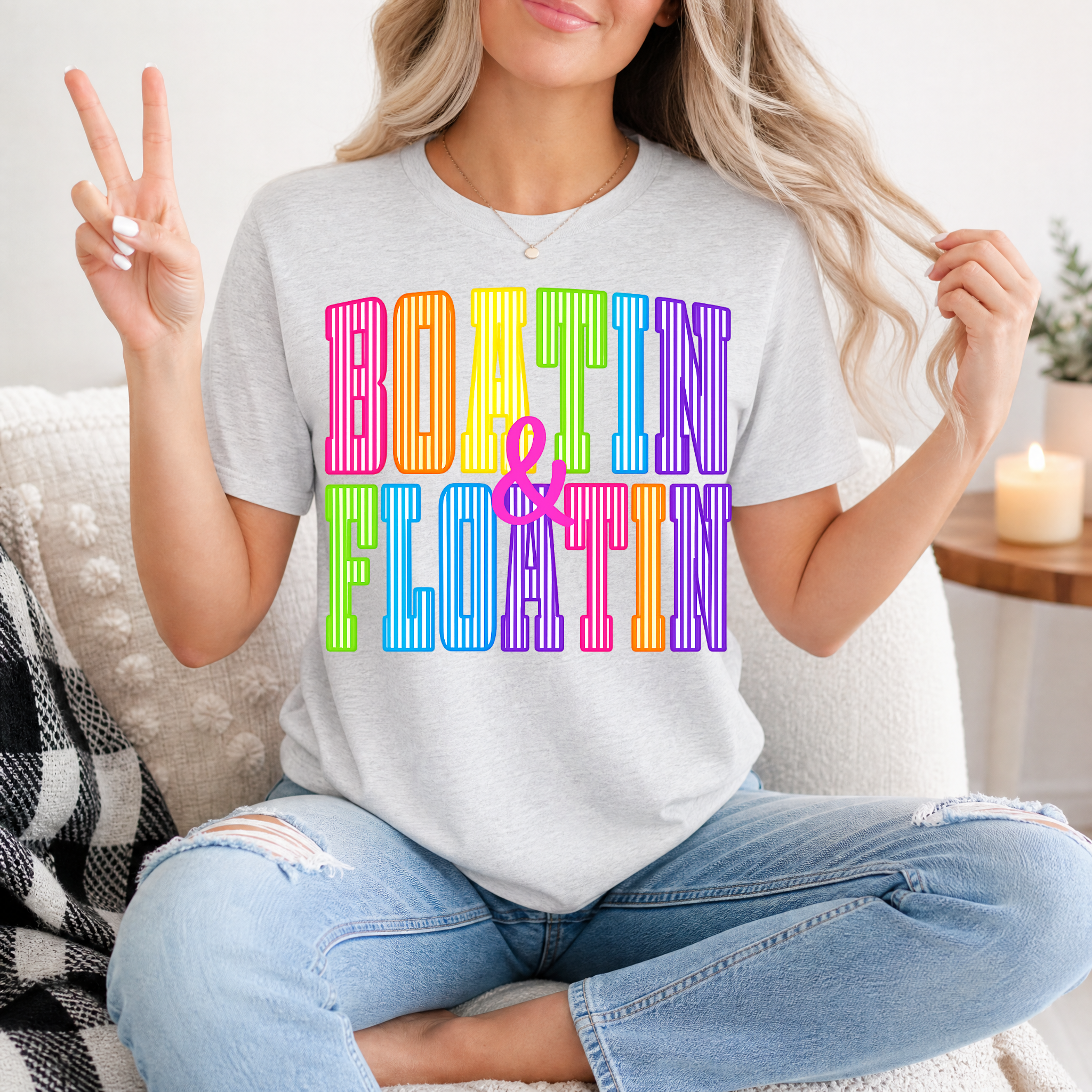 Boatin & Floatin  Premium Graphic Tee