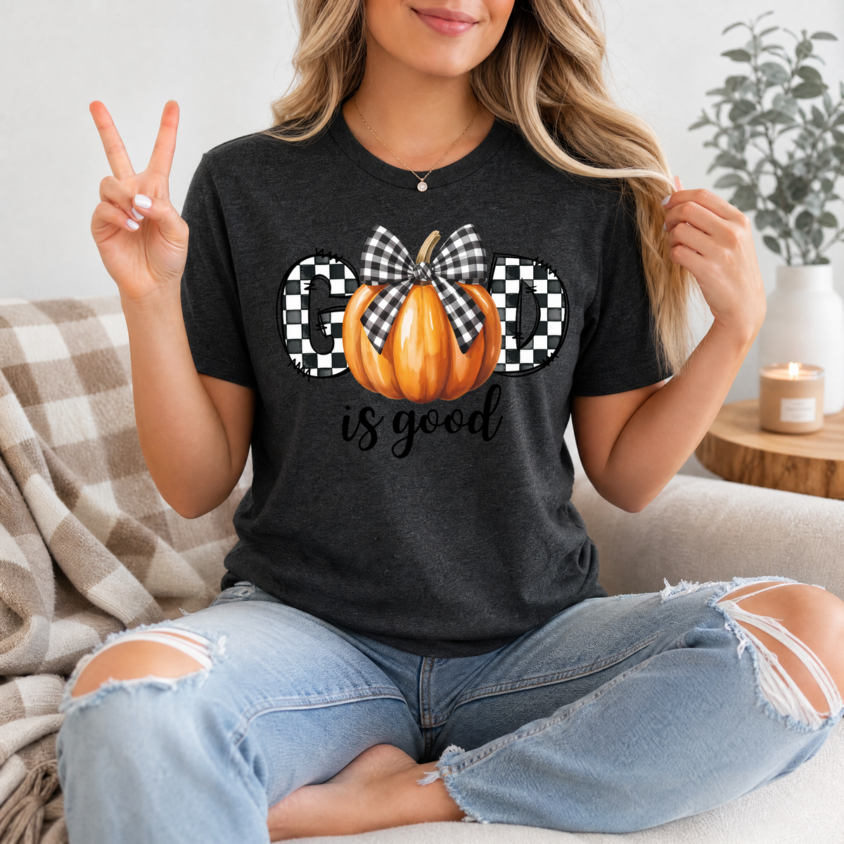 GOD is Good Pumpkin Premium Graphic Tee