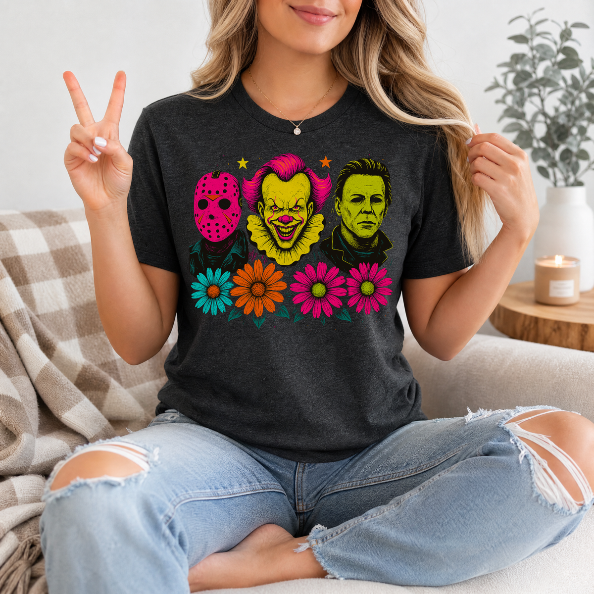 Neon Horror Premium Graphic Tee