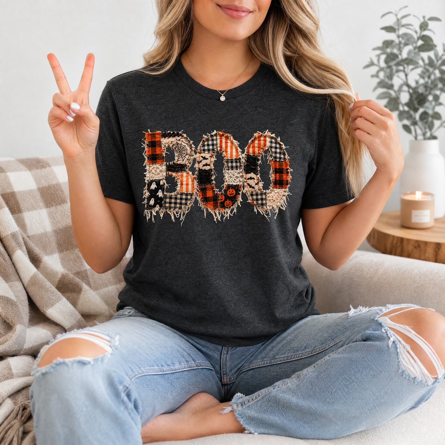 Patchwork BOO Premium Graphic Tee
