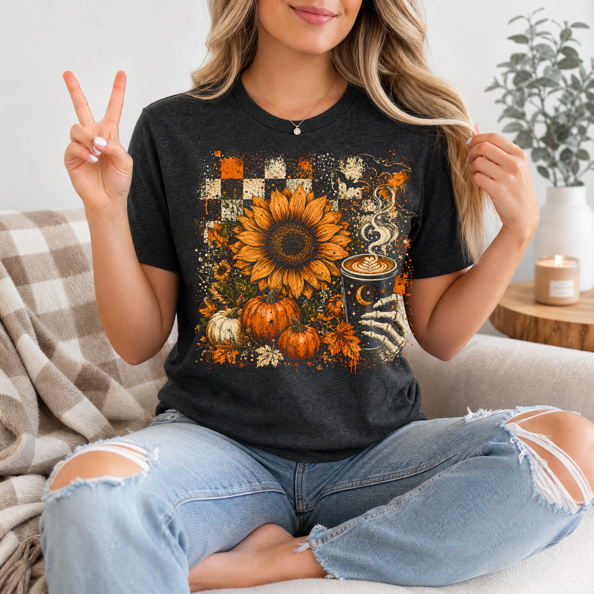 Skeleton Coffee Premium Graphic Tee