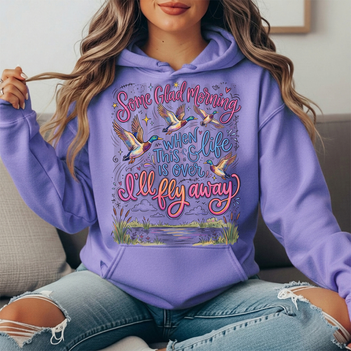I'll Fly Away Duck Graphic Hoodie