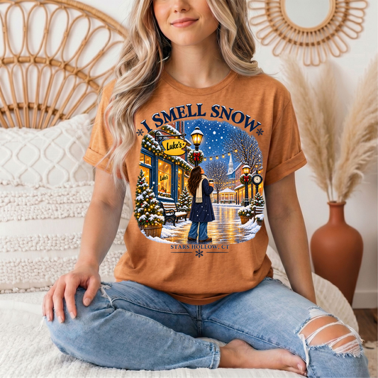 I Smell Snow Graphic Tee – Stars Hollow Winter Scene