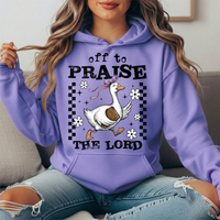 Off to Praise the Lord Goose Graphic Hoodie
