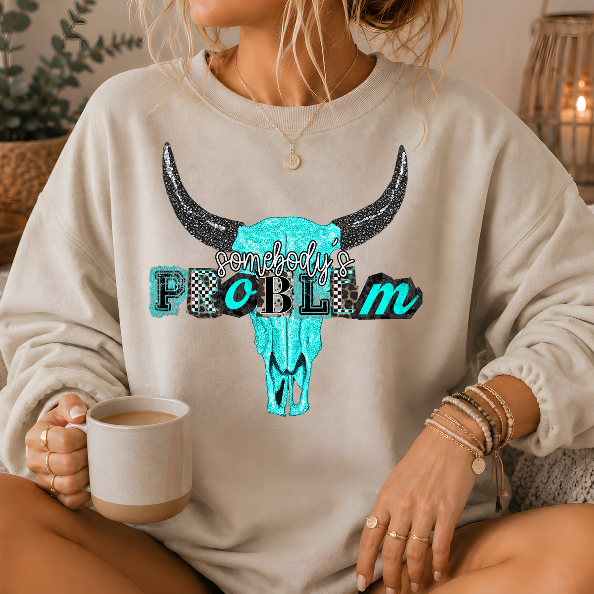 Somebody's Problem Longhorn Crewneck Sweatshirt