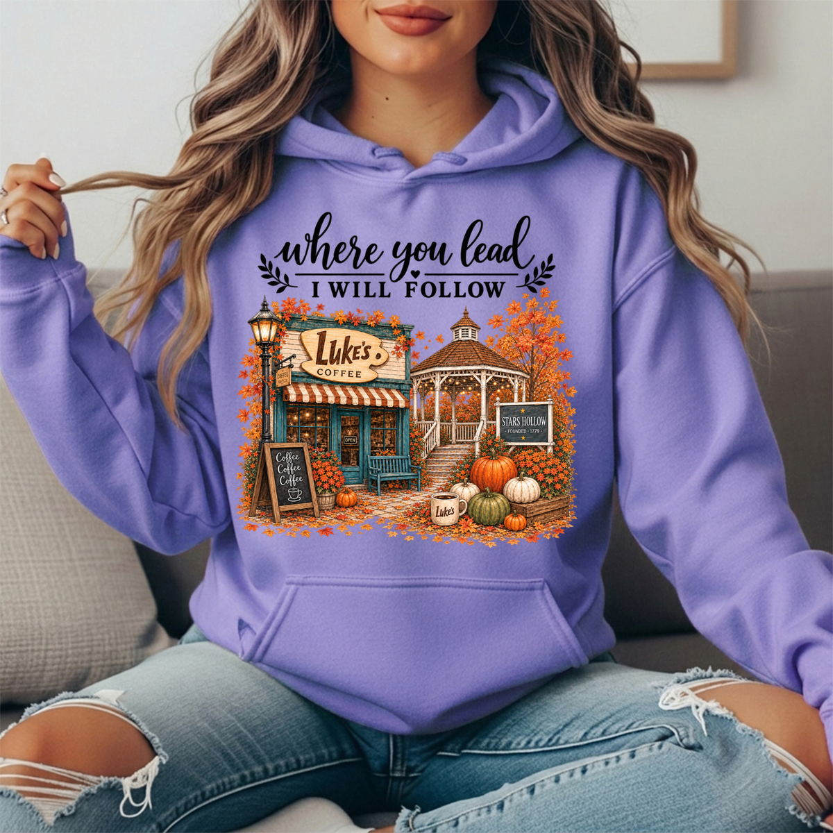 Where You Lead, I Will Follow Premium Hoodie Sweatshirt