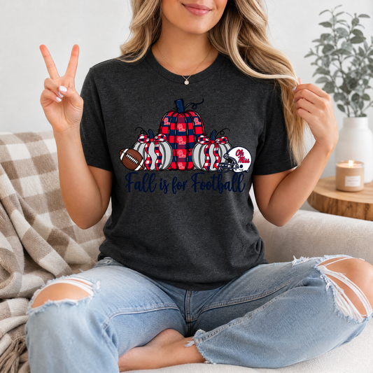 Fall Is For Football - Mississippi Premium Graphic Tee