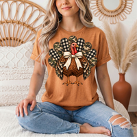 Camo & Buffalo Check Turkey Thanksgiving Graphic Tee