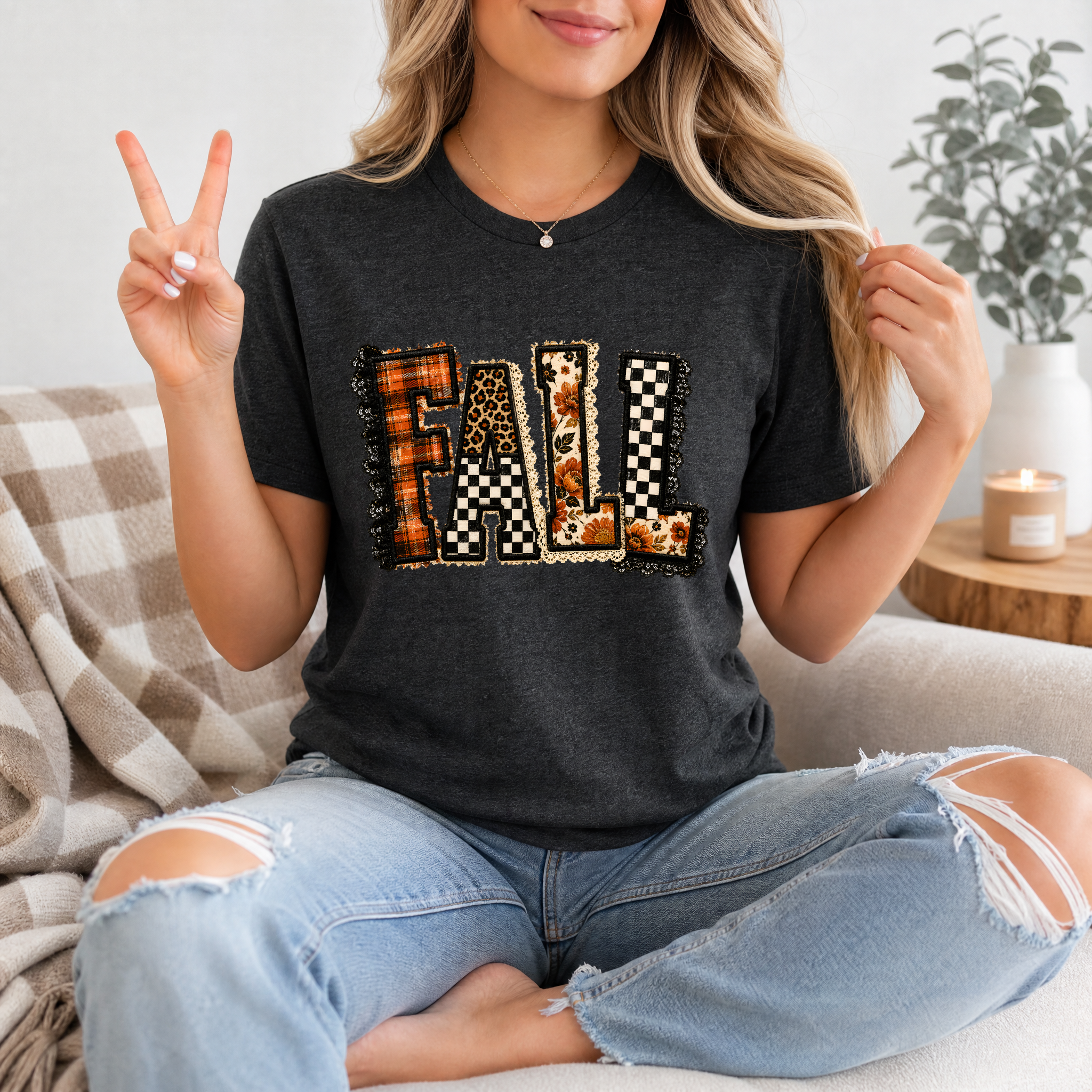 Fall Patchwork Premium Graphic Tee