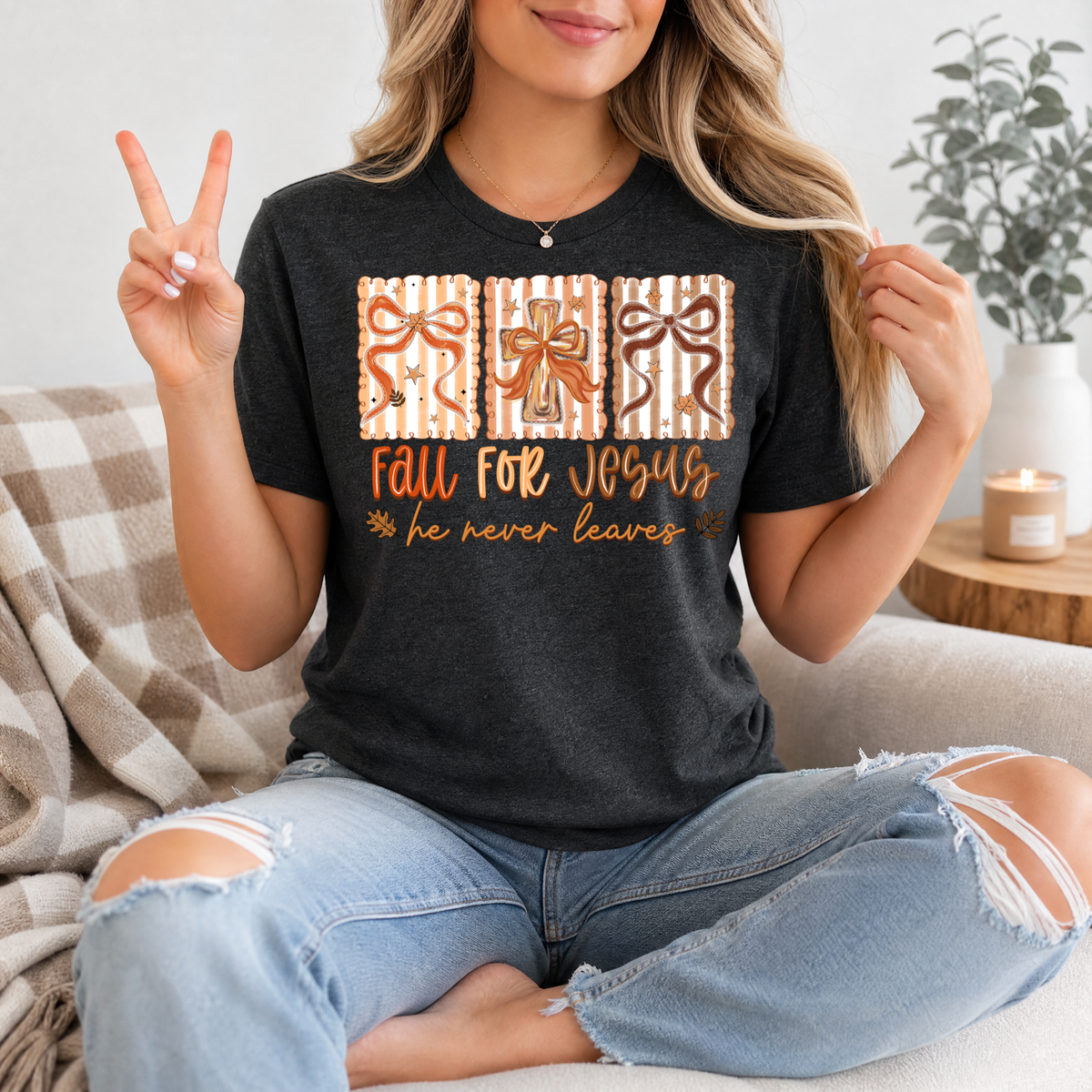 Fall for Jesus Premium Graphic Tee