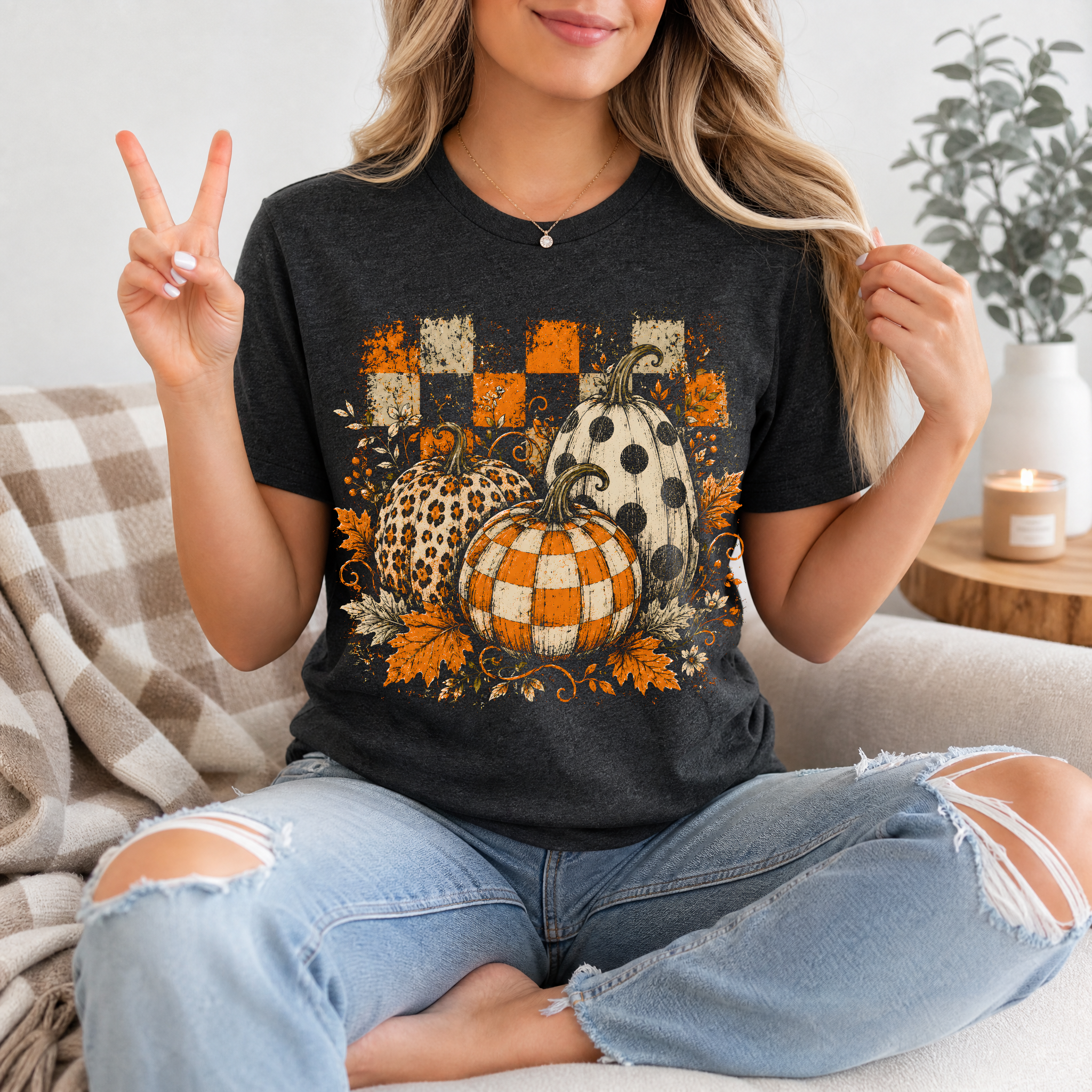 Leopard Pumpkin Premium Graphic Tee