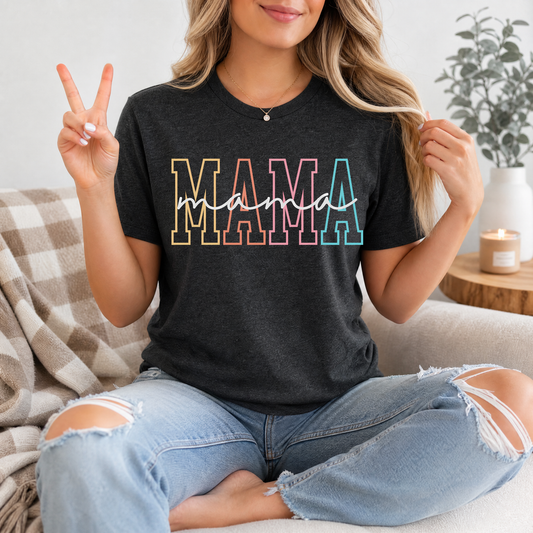 Neon Mama Outline & Script Graphic Tee