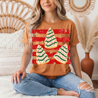 Christmas Tree Snack Cake Graphic Tee