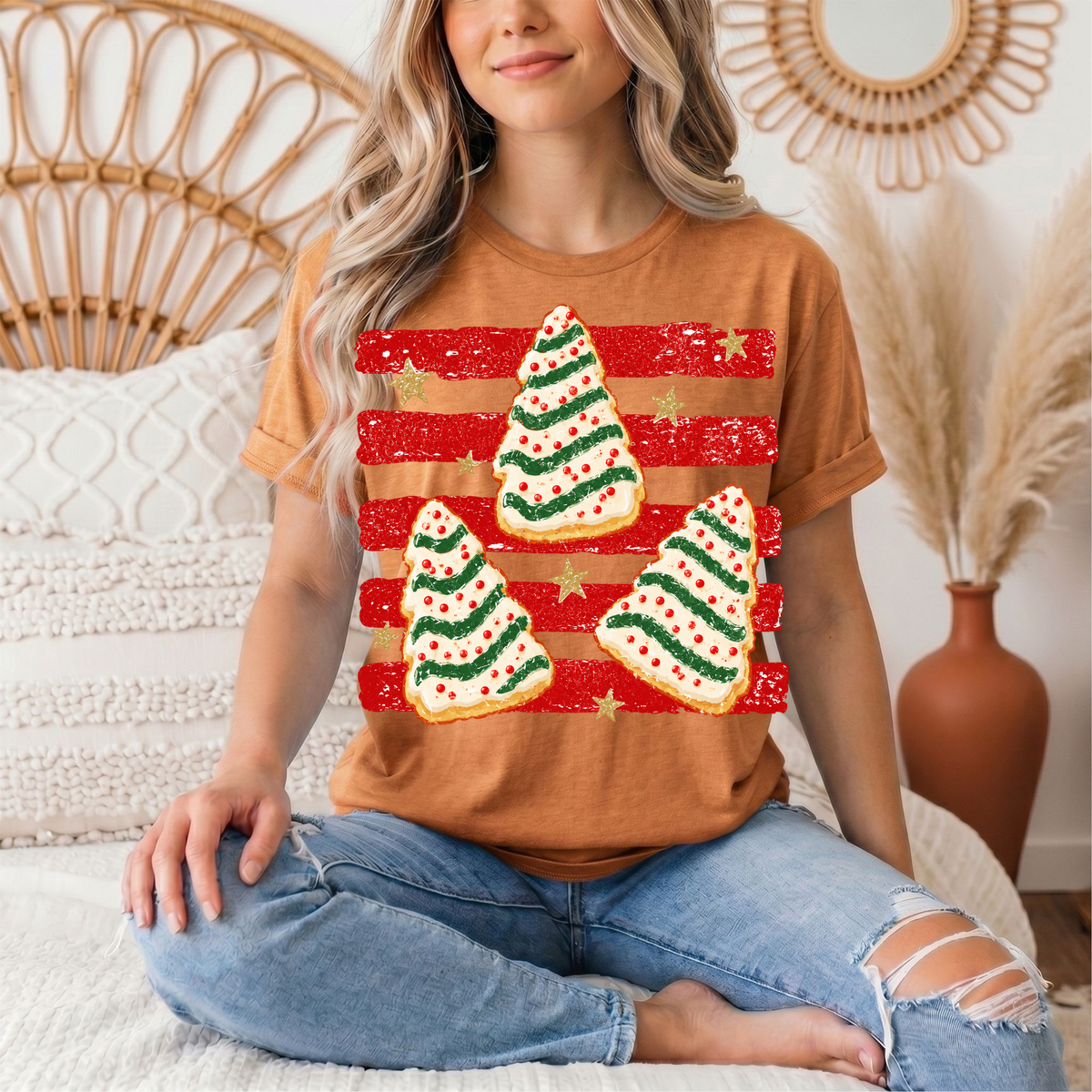Christmas Tree Snack Cake Graphic Tee