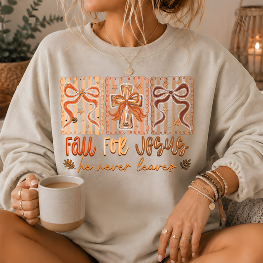 Fall For Jesus Crewneck Sweatshirt