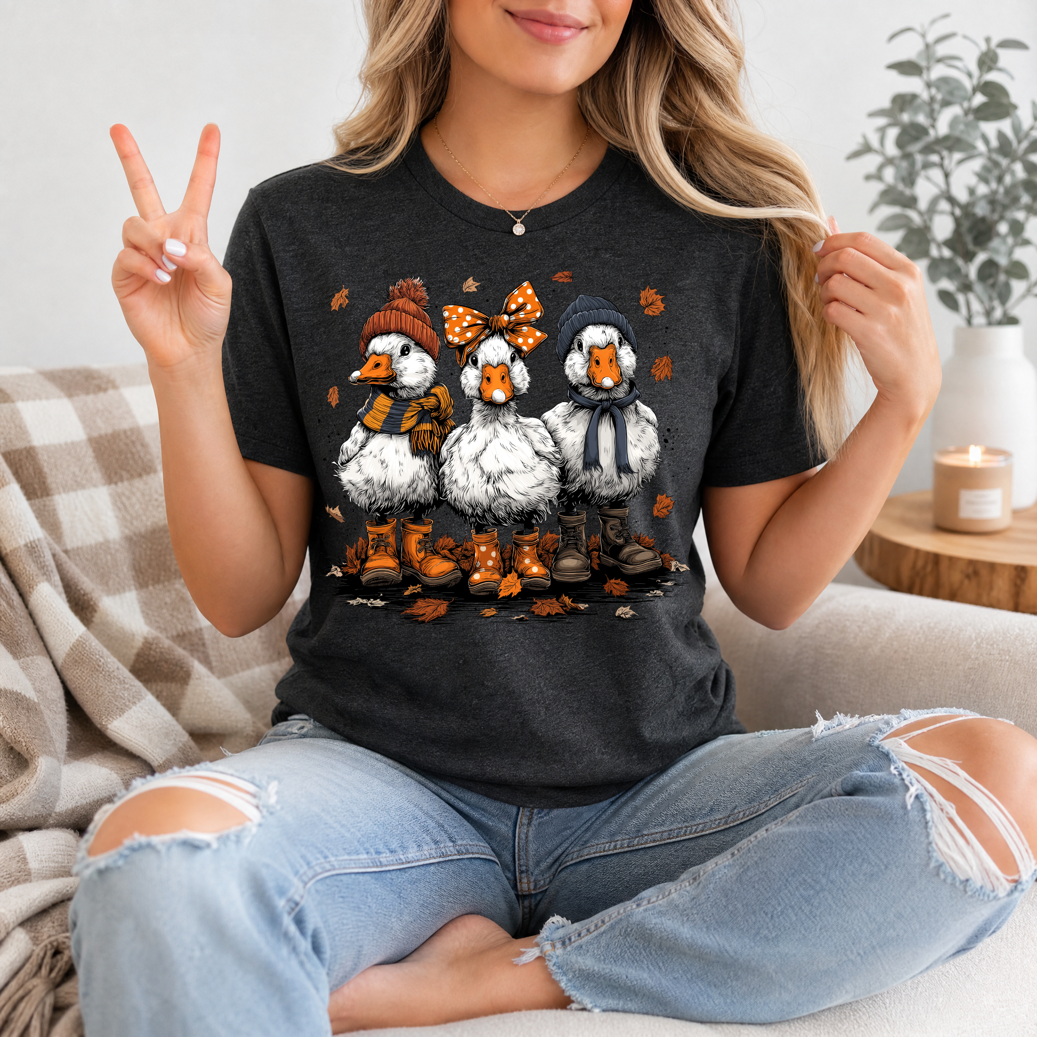Autumn Duck Trio Premium Graphic Tee