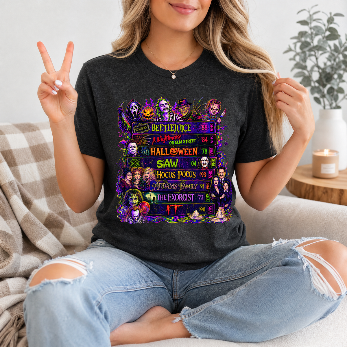 90's Halloween VHS Premium Graphic Tee