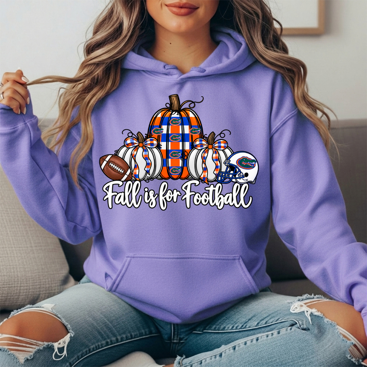 Florida Gators Fall Is for Football Pumpkin Graphic Hoodie