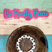 65mm Silicone Round Ring- printed/ patterns K's Krafty Barn