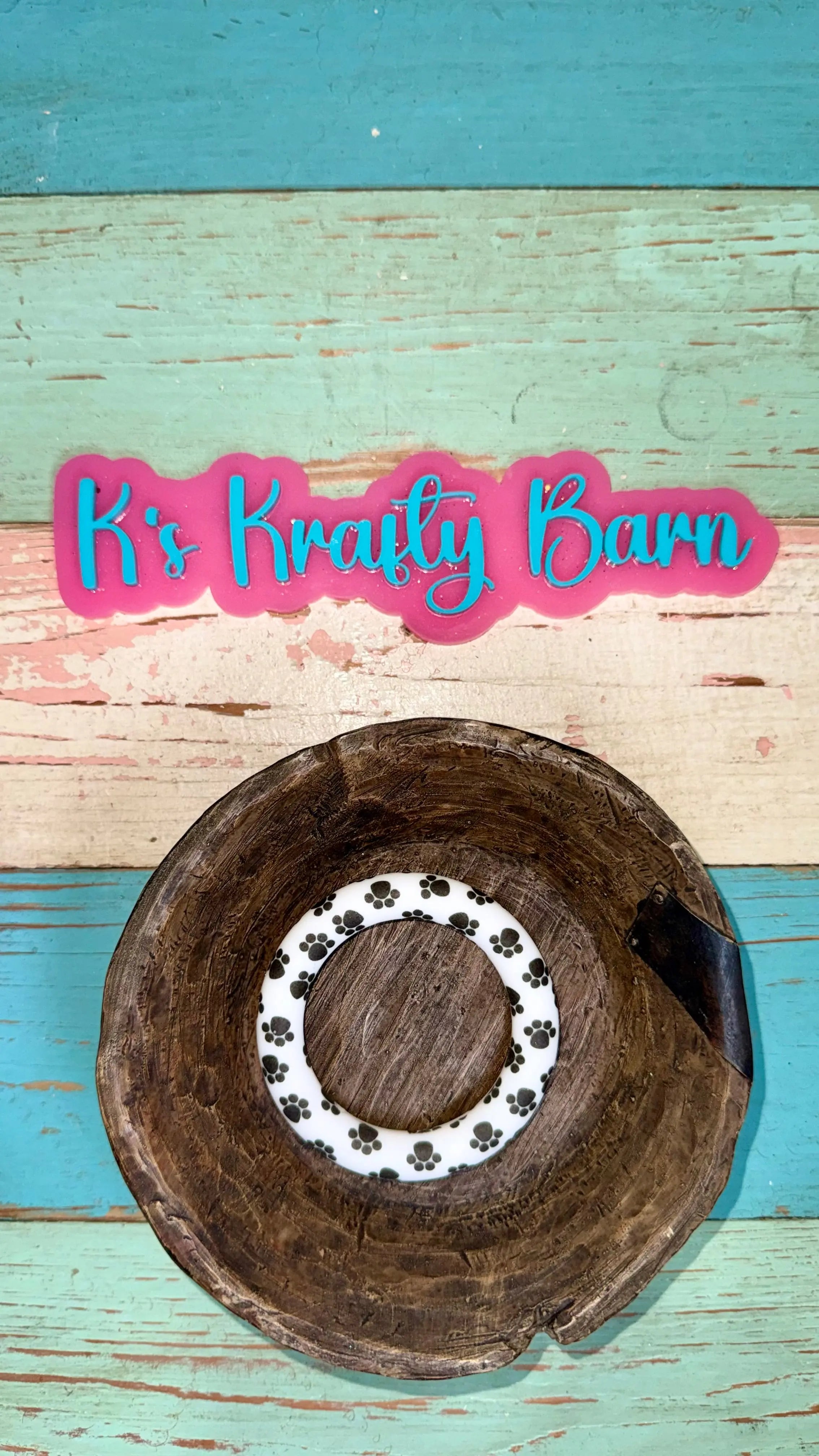 65mm Silicone Round Ring- printed/ patterns K's Krafty Barn