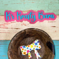 Silicone Focal Bead- Neon Daisy bow K's Krafty Barn