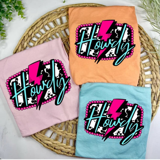 Howdy pink lightning bolt