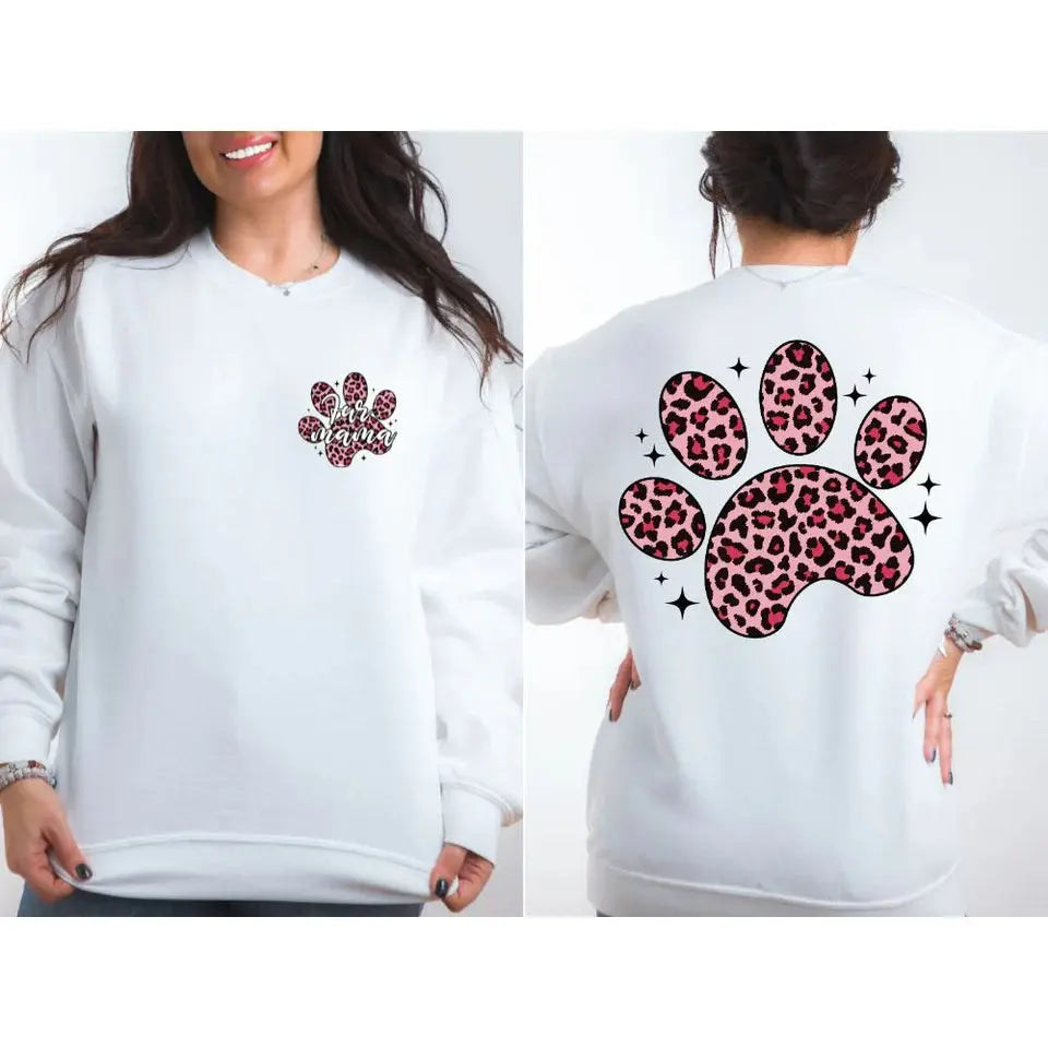 Dog Mama Paw Print – Leopard Dog Mom K's Krafty Barn