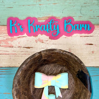 Silicone Focal Bead- Pastel Straw charm or focal bow K's Krafty Barn