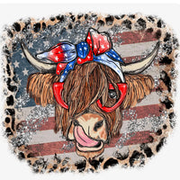 Highland Cow USA Leopard K's Crafty Vibes Co.
