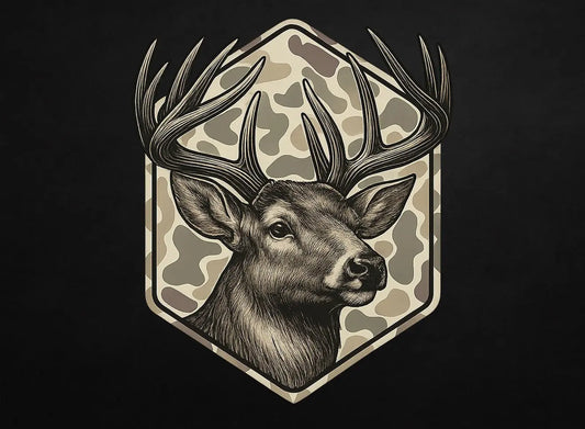 Deer with Camo K's Crafty Vibes Co.