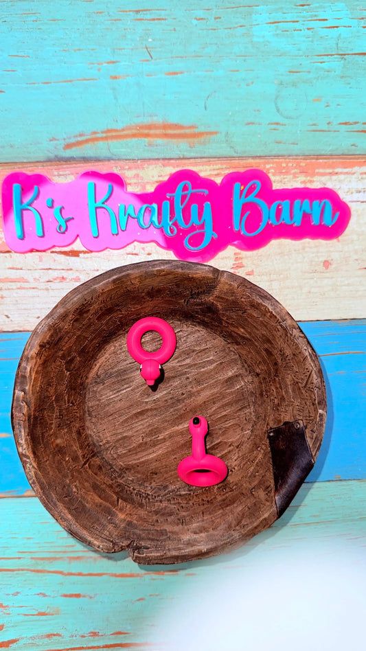 Silicone Focal Bead- Flamingo float K's Krafty Barn