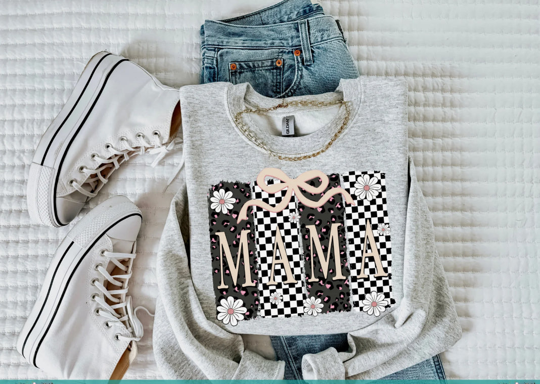 Mama Nude Checkered Pink Cheetah