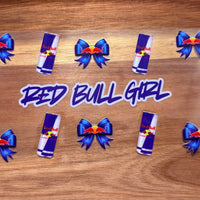 #283 Red B Girl Blue Bow with wings K's Krafty Barn
