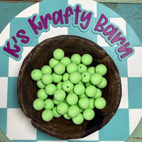 15mm Solid Silicone Beads- Seafoam