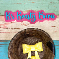 Silicone Focal Bead- Yellow Opal bow K's Krafty Barn