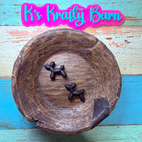 Silicone Focal Bead- Black balloon dog K's Krafty Barn